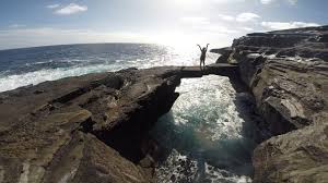 Snorkelling at the coral reef of hanauma bay, a former volcanic crater, now a national reserve near honolulu, oahu, hawaii, united states. Chihuluventures Hanauma Bay Trail To Rock Bridge Youtube