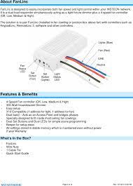 Control a ceiling fan and light without running wires for a wall switch. 2475f In Line Fan And Light Controller User Manual 2475f Fanl Manual 20111207 Smartlabs