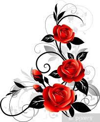 Carta Da Parati In Vinile Rose Rosse Temi Disegno Di Fiori Disegni Di Rose Disegno Fiori