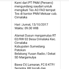 3 info penting nasabah pnm mekar penerima umkm bpum 2021 #pnmmekaar #nasabahpnmmekaar #banpresmekaar. Loker Sumedang Kami Dari Pt Pnm Persero Mengundang Facebook