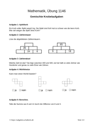 Klasse 1 (ledig oder geschieden). Knobelaufgaben Kostenlos Uben Grundschule Klasse 2 3 4