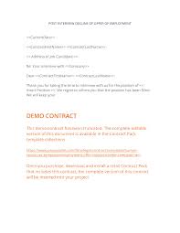 Employment Offer Rejection Letter Letter Templates Rejection School Brochure