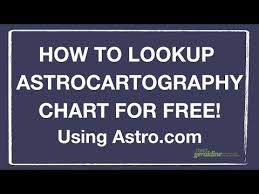 how to look up astrocartography chart for free where