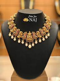 Brillant Gold Antique Collections From Naj Jewellery Gold Jewelry Fashion Gold Temple Jewellery Gold Necklace Indian Bridal Jewelry