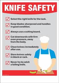 Knife Safety Kitchen Safety Food Safety Posters Food Safety And Sanitation