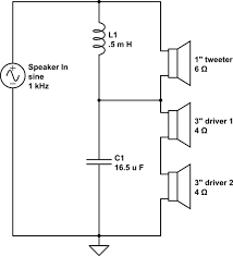 calculating impedance in a two way speaker crossover