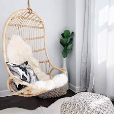 See discount price in cartwas$169.95. Natural Rattan Swing In The Corner For Bedroom Hanging Chairs