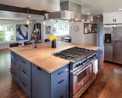 That said, the hue's sophisticated ways lend itself particularly well to edgy and contemporary designs. Blue Gray Kitchen Island With Elm Countertop Hgtv