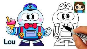 Lou is a chromatic brawler unlocked in boxes. How To Draw Lou Brawl Stars Game Youtube