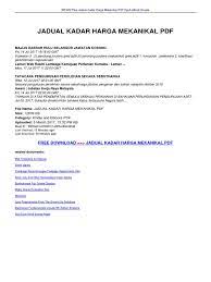 Daha fazla benzer pdf göster. 354168221 Jadual Kadar Harga Mekanikal Pdf