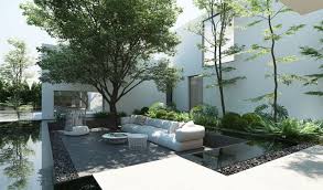 Plates Ando Studio Pool Patio Balcony Pool Garden Design
