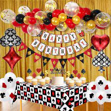 Dice confetti $2.25 per bag $1.85 per bag (12+) casino night sign banner $4.75. Buy Casino Theme Party Decorations Casino Birthday Party Decorations Las Vegas Party Decorations Poker Happy Birthday Banner Casino Balloons Garland Casino Triangle Bunting Online In Turkey B093ybn7qp