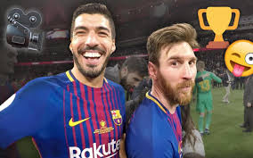 Fc barcelona players, barcelona, spain. Fc Barcelona Players Celebrating The 30th Cup On The Pitch