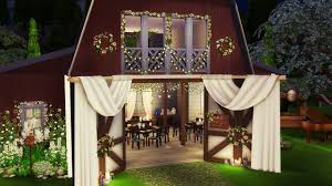 Avelinesims Woodland Wedding Venue Was Having Sooo Much Fun Building This Woodland Barn Wedding Venue I Was Sims House Design The Sims 4 Lots Sims 4 Houses