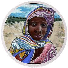 Moroccan Woman Greeting Card by Barbara Westfall