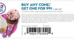 Baskin Robbins Coupons Second Ice Cream Cone For A Buck At Baskin Robbins Free Printable Coupons Printable Coupons Baskin Robbins