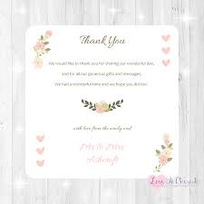 Thank you pictures are the thing, which will express your best emotions! Vintage Shabby Chic Flowers Pink Hearts Wedding Thank You Cards