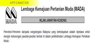 Berikut merupakan maklumat iklan kerja kosong yang ditawarkan oleh majikan terlibat. Permohonan Jawatan Kosong Di Lembaga Kemajuan Pertanian Muda Mada 27 Januari 2019 Appjawatan Malaysia
