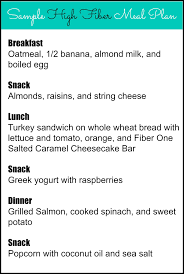 Bran can cause rumbling intestinal gas and even some mild cramping, so it should be eaten in small amounts at first. High Fiber Meal Plan High Fiber Meal Plan Fiber Diet High Fiber Foods