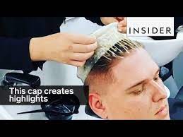 This Cap Highlighting Technique Creates Highlights For Shorter Hair Hair Charleigh Magazine Short Brunette Hair Boys Hair Highlights Men Hair Highlights