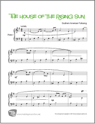 House Of The Rising Sun Easy Piano Sheet Music Piano Sheet Music Free Easy Piano Sheet Music Easy Piano