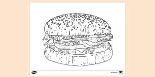 If you are working on teaching your kindergartner their abcs, you will love all of our kindergarten alphabet resouces!. Free Hamburger Colouring Page Printable Colouring Sheets