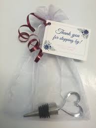 Bridal Shower Favor Wine Stopper With Gift Tag Saying Thanks For Stopping By Made By Jane Bridal Shower Wine Bridal Shower Wine Theme Winery Bridal Showers