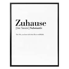 Dieser artikel befasst sich mit der korrekten schreibweise von zuhause, zuhause oder zu hause. Poster Grammatik Zuhause Wall Art De