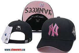 Mlb New York Yankees Adjustable Snapback Hat Black Pink Snapback Hats Snapback Hats