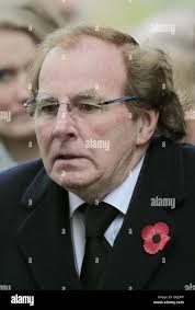 Sydney Devine following the funeral of Jack Alexander, the folk musician  who was one half of the Alexander Brothers, at the Auld Kirk in Ayr  Scotland Stock Photo