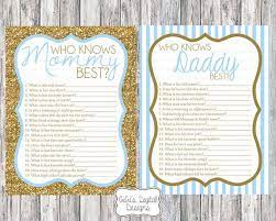 Baby Shower Game Who Knows Mommy Best Who Knows Daddy Best Etsy Who Knows Mommy Best Baby Shower Games Printable Shower Games