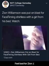 This year i prioritized my health, the former bachelor, 29, wrote. Zion Williamson Was Put On Blast For Facetiming Shirtless With A Girl From His Bed Watch Video Zion Williamson Put On Blast For Facetiming Shirtless With Girl From Bed 12up Com Feel Bad