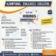 Part time mahasiswa di purwokerto cari di antara 18.000+ lowongan kerja terbaru pekerjaan penuh waktu, sementara dan paruh waktu langganan informasi lowongan kerja cepat & gratis pemberi kerja terbaik di purwokerto kerja: Lowongan Kerja Kampung Inggris Digital Purwokerto Maret 2019