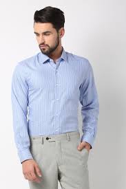 Louis Philippe Shirts Louis Philippe Blue Signature Shirt For Men At Louisphilippe Com