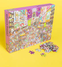 More than the other puzzle brand (the blue click one that starts with an r) which, until this one, was the only type of puzzle i'd ever done. Where S Prince 500 Piece Jigsaw Puzzle