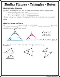 Similar triangles (definition, proving, & theorems). Similar Figures Similar Triangle Methods Notes And Homework Tpt