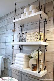 This minimalistic shelf from soofievs folds and tucks away when not in use, saving your precious footage. Bathroom Wall Shelves Decorative Bathroom Shelf Ideas