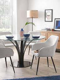 Dining Table 4 Alisha Boucle Chairs