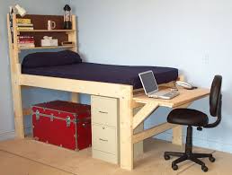 Shown With The Short Desk At The End Of The Bed Low Loft Beds Beds For Small Rooms High Rise Bed