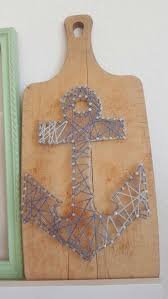 Nagelbild Anker Fadenkunst Nagelbilder Basteln