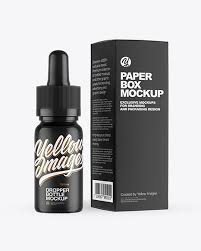 Psd Mockups Glossy Dropper Bottle And Paper Box Branding Mockups