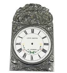 Die zahlen und der rand der uhr sind verspiegelt, was ihr eine. Uhrenschild Gepragt Zifferblatt F Comtoise Burgunder Uhr Wanduhr Vintage Clock Ebay