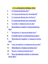 We did not find results for: Cv Lamaran Kerja Doc