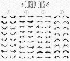 Closed Eyes Clip Art Bundle Hand Drawn Woman Eyelashes Etsy In 2020 How To Draw Hands Cartoon Eyes How To Draw Eyelashes
