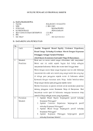 Outline Proposal Skripsi Manajemen Pemasaran Ide Judul Skripsi Universitas