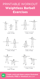 Weightless Barbell Exercises Printable Customworkout Bar