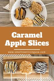 Home Caramel Apple Slices Apple Slice Recipe Chocolate Apple Slices