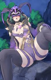 yincrescent, cicin mage (genshin impact), electro cicin mage (genshin impact),  genshin impact, absurdres, commentary request, highres, mixed-language  commentary, 1girl, black thighhighs, blush, breasts, cameltoe, cloak,  delusion (genshin impact), eye ...