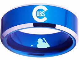 Chicago Cubs Ring Blue 8mm Tungsten Ring Wedding Band Sizes 5 15 Chicago Cubs Chicagocubs Chitown Mlb Baseball Cubs Chicago Cubs Chicago Cubs Wedding