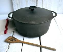 Large Cousances Le Creuset Black Cast Iron By Shabbyfrenchvintage Creuset Cousances It Cast